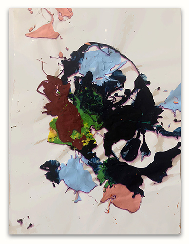 Klusterfuck, 60 x 40 cm, Acrylic on paper, 2020